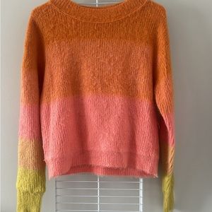 Free People Sweater Pink Orange Small